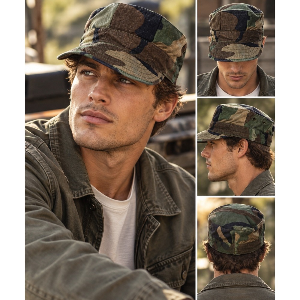Propper International Utility Cap X-Small Woodland Camo Ripstop Patrol Hat #1613
